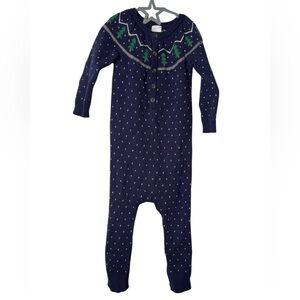 Hanna Andersson Tannenbaum Sweater Romper Knit Size 3T Unisex